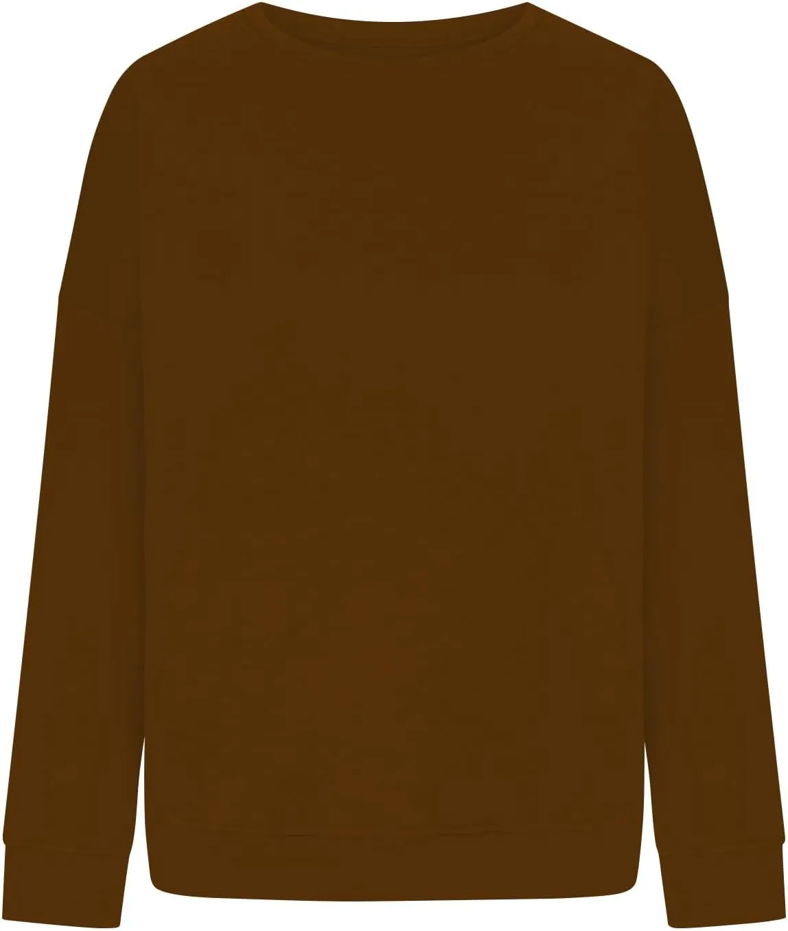 Drop Shoulder Long Sleeve Sweatshirts for Women Fall Teen Girls y2k Clothes Fleece Crewneck Pullover Tops Loose Comfy