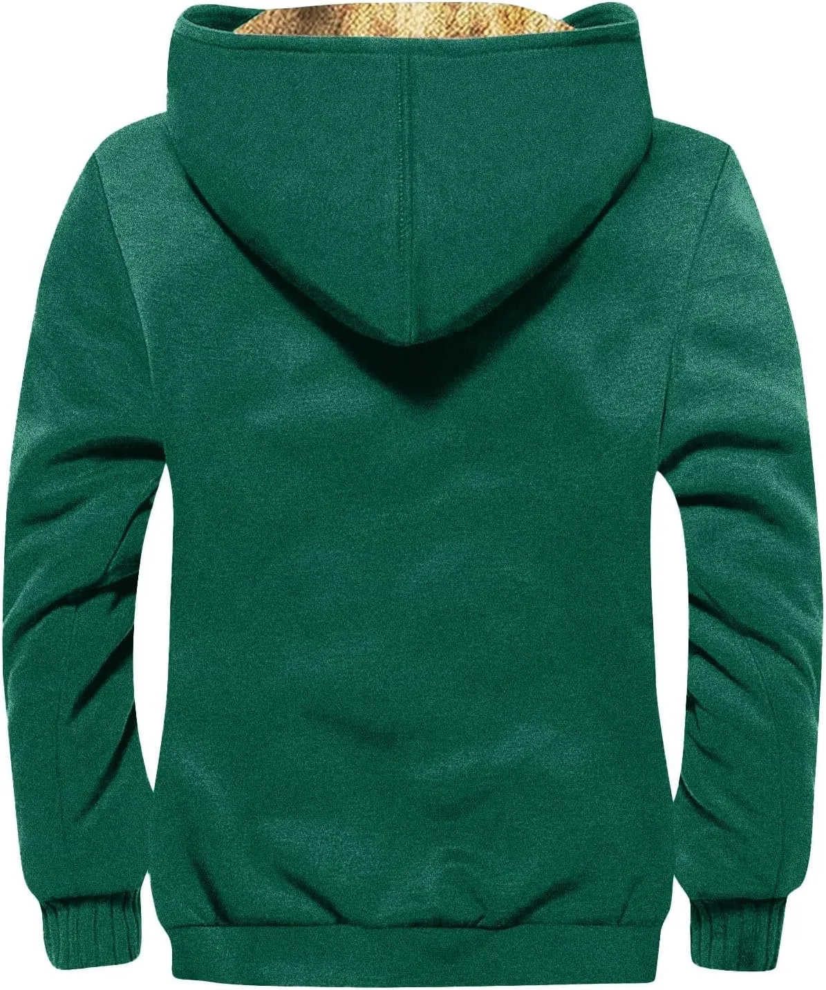 DuDubaby Mens Winter Graphic Coats Fleece Wool Zip Up Long Sleeve Jackets Vintage Outdoor Fashion Coats Thermal Ski Hooded