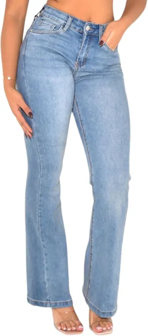 FairBeauty Women's Skinny Stretch Jeans Frayed Raw Hem Slim Fit Jeans Ripped Denim Pants