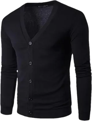 Fall Korean Youth Men's Trend V-Neck Cardigan Knit Sweater Men Clothing
