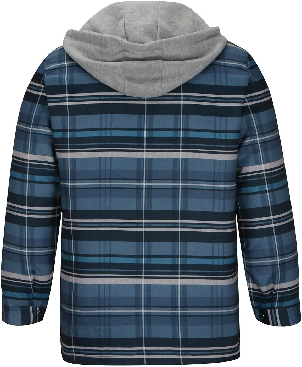 Fleece Sweatshirts Men Warm Sherpa Lined Sweatshirts Flannel Plaid Winter Zip Up Hoodies Thick Jacket