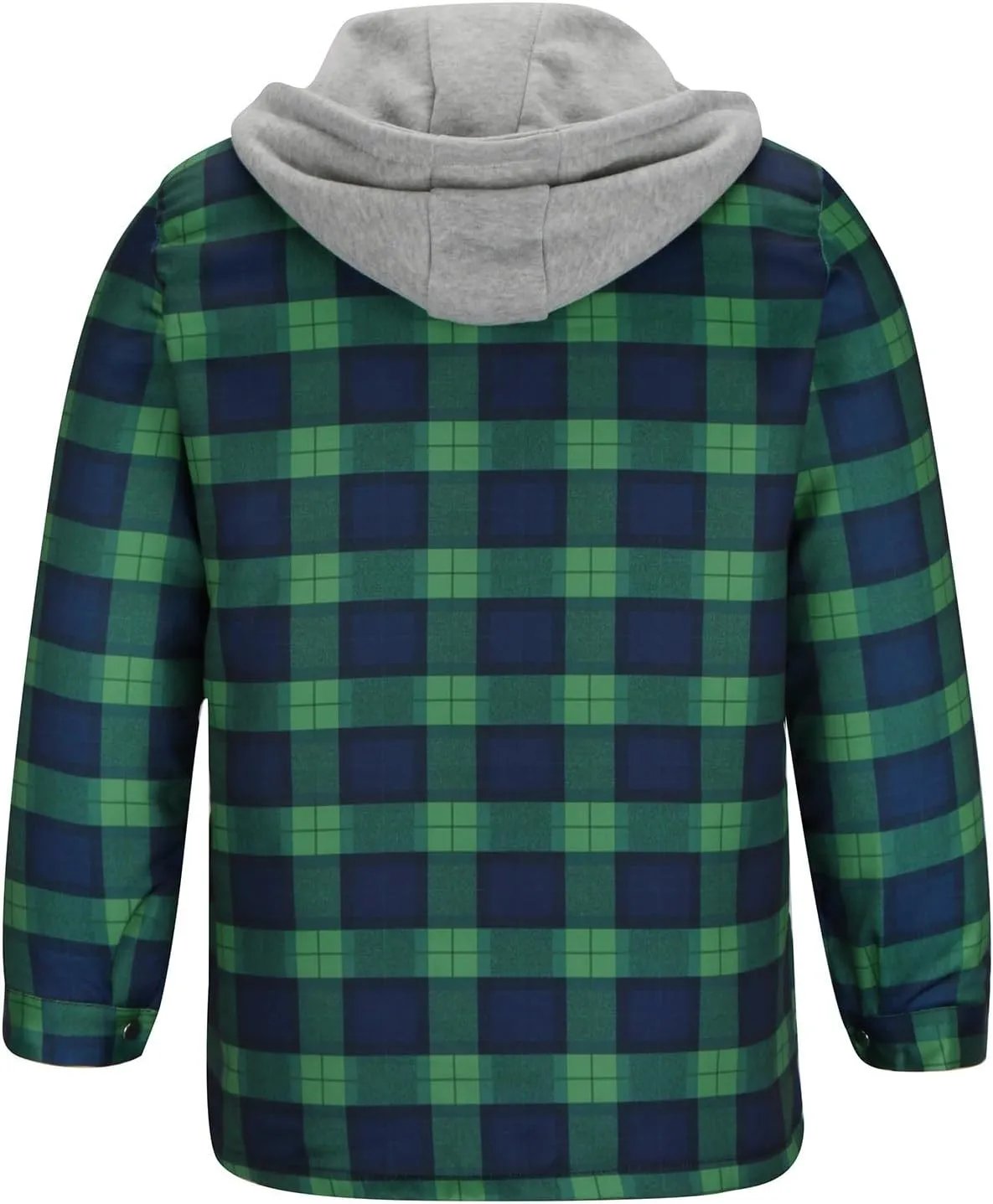 Fleece Sweatshirts Men Warm Sherpa Lined Sweatshirts Flannel Plaid Winter Zip Up Hoodies Thick Jacket