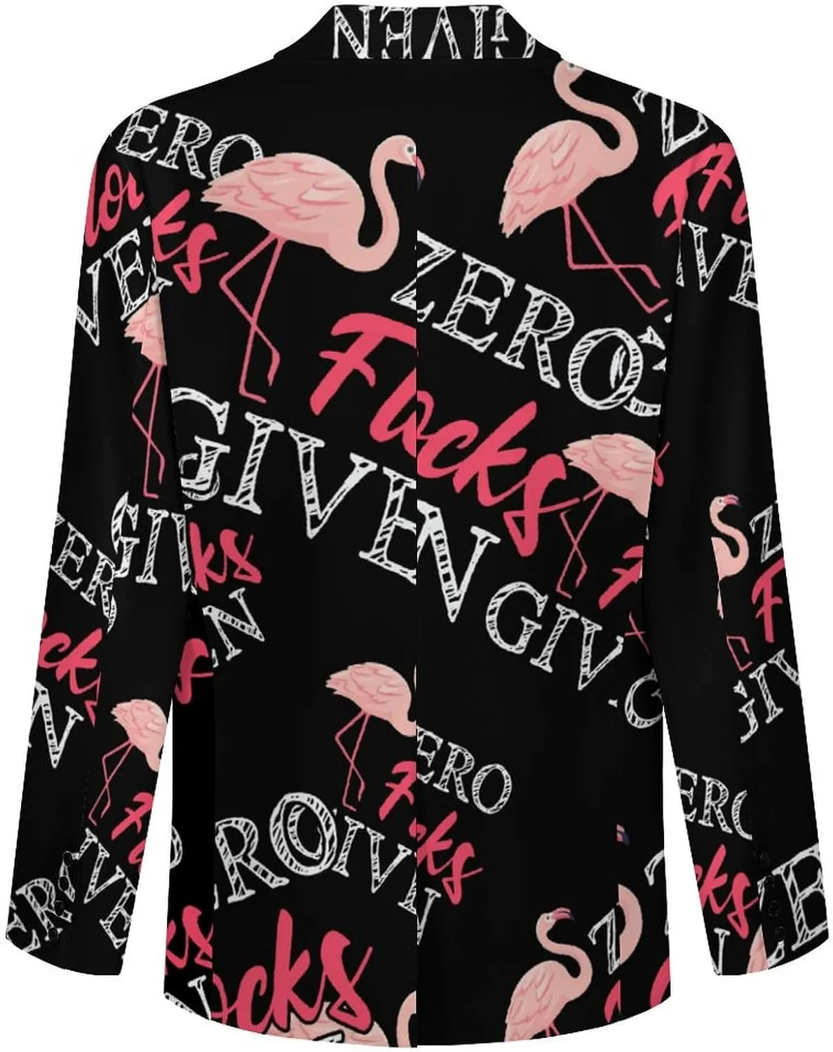 Funny Flamingos Zero Flocks Given Mens Blazer Suit Jacket Lightweight Slim Fit Casual Coat