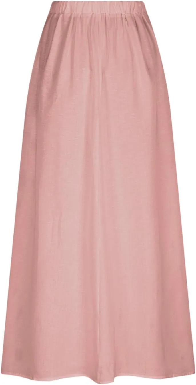 FZYLQY Women's Elastic High Waist Long Skirts Plus Size Casual Loose Skirts with Pockets Pleated A-Line Swing Skirt Dress