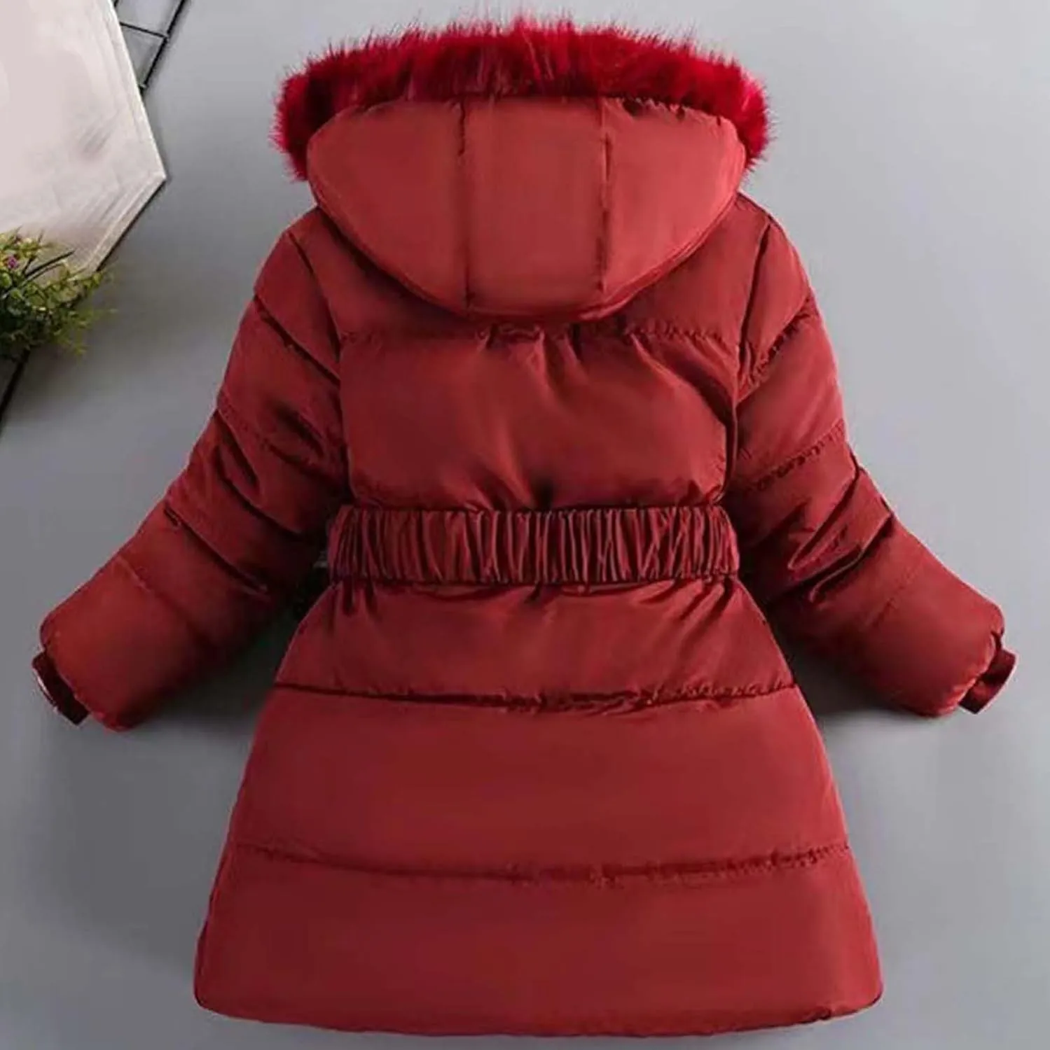 Girls Puffer Jackets Warm Fleece Shackets with Pockets Warm Zip Up Casual Coats Winter Outwear for Girls 5-10 Years