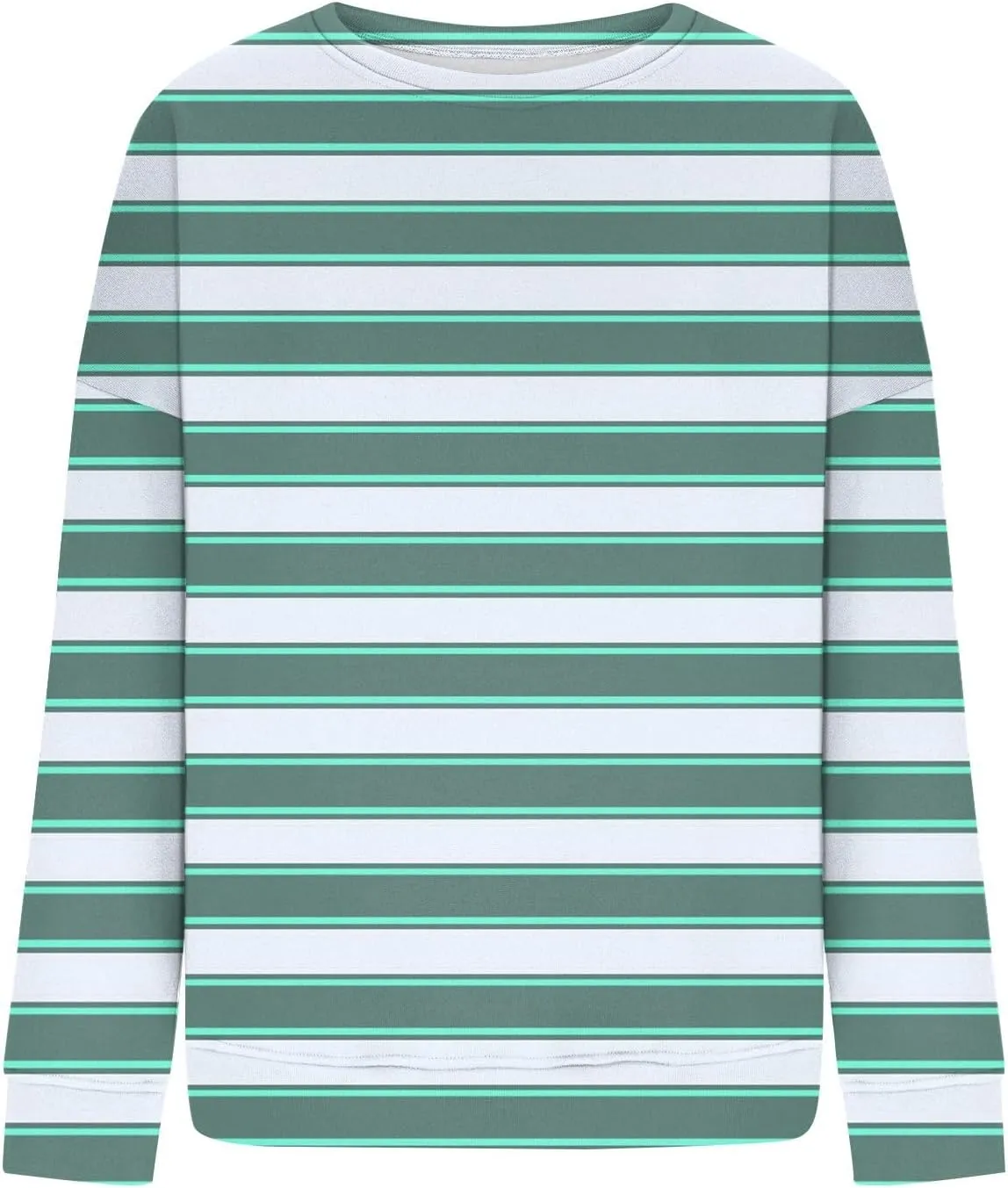 GOFULY Fall Crewneck Sweatshirts Women Oversized Striped Pullover Lightweight Crop Sweatshirts Winter Long Sleeve Tshirt