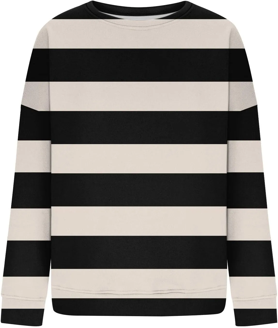 GOFULY Fall Crewneck Sweatshirts Women Oversized Striped Pullover Lightweight Crop Sweatshirts Winter Long Sleeve Tshirt