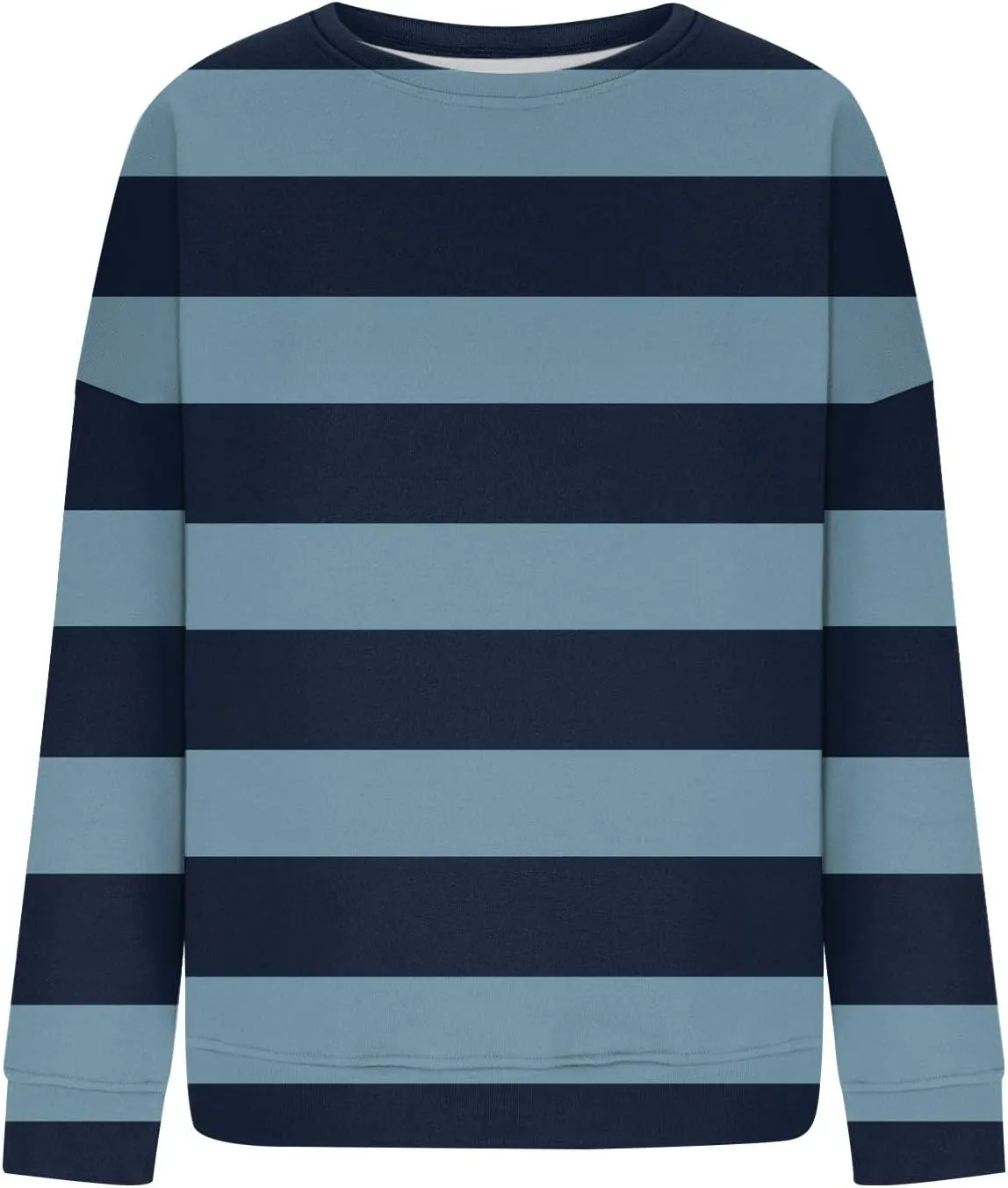 GOFULY Fall Crewneck Sweatshirts Women Oversized Striped Pullover Lightweight Crop Sweatshirts Winter Long Sleeve Tshirt