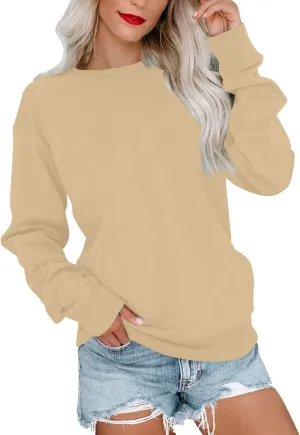 GOFULY Fall Sweatshirts For Women Crewneck Oversized Pullover Gradient Color Winter Sweatshirts Long Sleeve Shirts 2024