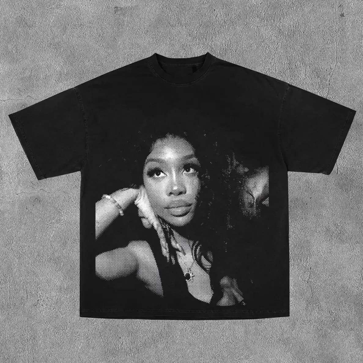 Goth Vintage Rapper T Shirt Men Oversized Graphic Tee Y2k Emo Grunge Shirts Streetwear