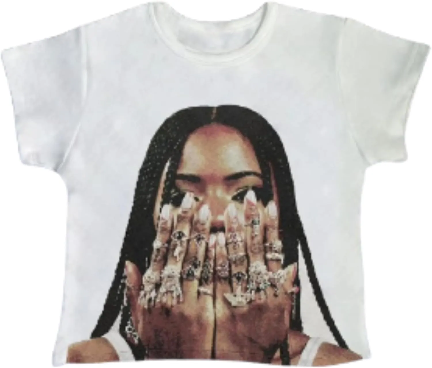 Goth Vintage Rapper T Shirt Men Oversized Graphic Tee Y2k Emo Grunge Shirts Streetwear