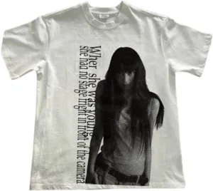 Goth Vintage Rapper T Shirt Men Oversized Graphic Tee Y2k Emo Grunge Shirts Streetwear