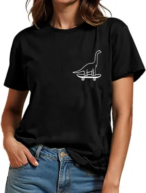 Graphic Tees for Women Cute Funny Animal Graphic T-Shirt Teen Girls Summer Short Sleeve Casual Tops Trendy
