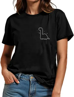 Graphic Tees for Women Cute Funny Animal Graphic T-Shirt Teen Girls Summer Short Sleeve Casual Tops Trendy