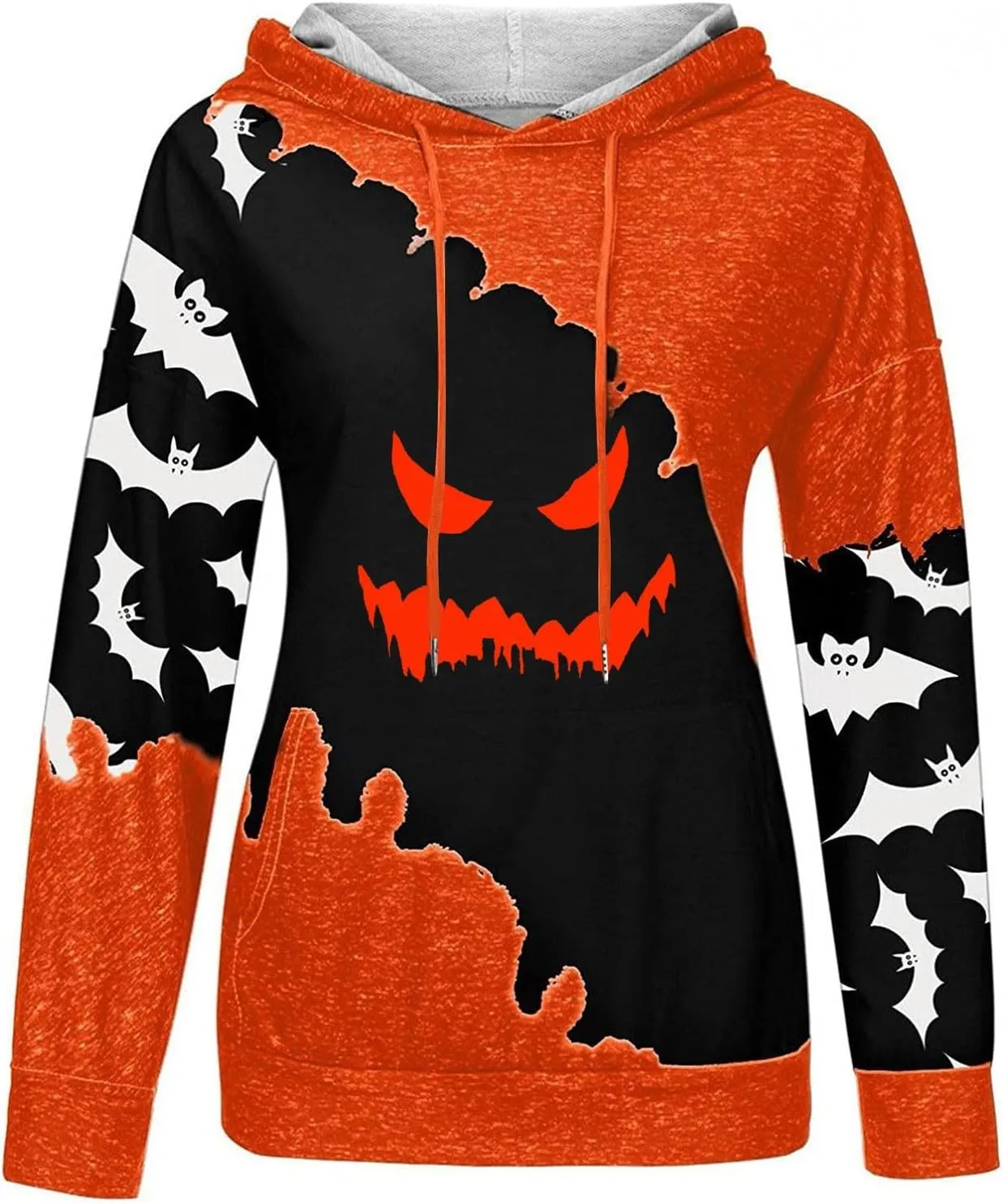 Halloween Sweatshirts for Women Costumes woman 2024 cute Pumpkin face Print Essentials Hoodie Sweatshirts Pullover