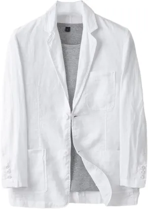 IDEALSANXUN Mens 100% Linen Blazer Casual Spring Summer Lightweight Suit Jackets Sports Coat