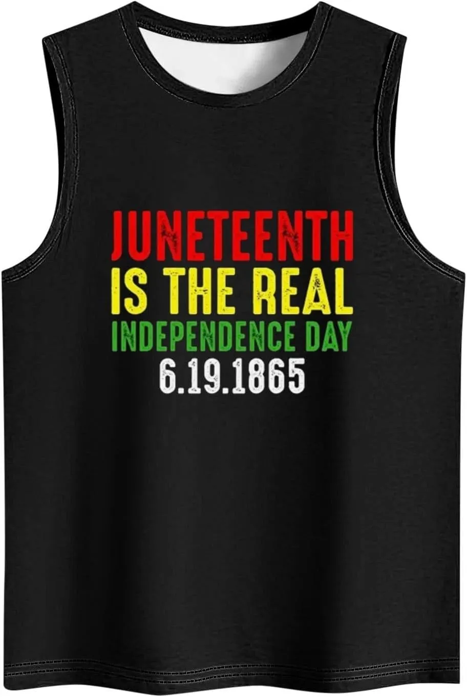 Juneteenth Shirts Women Sleeveless Crewneck Tank Tops Black Freedom African American History Month Graphic Tees