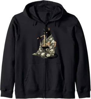 Kawaii Cat Anime Graphic Tees Cat Ramen Japanese Boys Girls Zip Hoodie