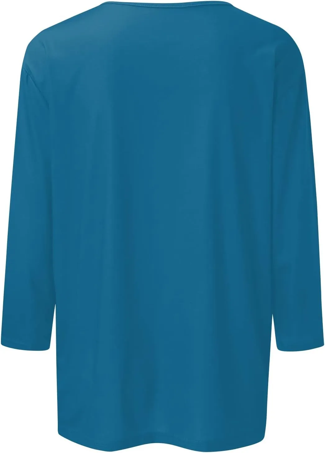 Ladies Tops and Blouses 3/4 Sleeve Basic Plain Tees for Women Wmens Casual Tops White Blouse Women's T-Shirts S-2XL