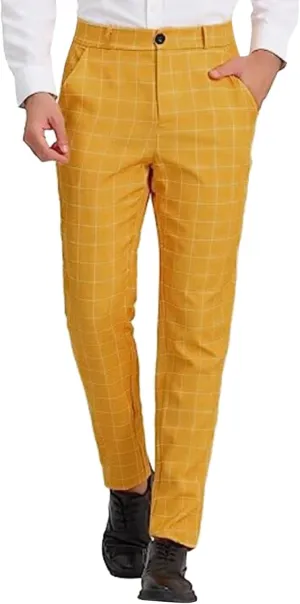 LCMTWX Mens Joggers Suit Trousers Solid Color Button Plaid Large Size Refreshing Comfortable Casual Fleece Active Gifts for