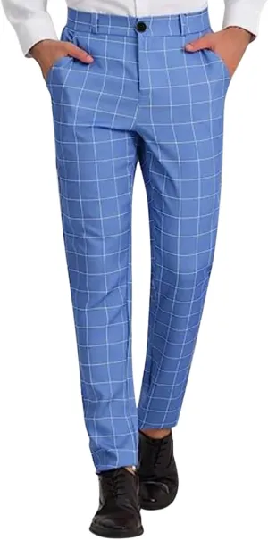 LCMTWX Mens Joggers Suit Trousers Solid Color Button Plaid Large Size Refreshing Comfortable Casual Fleece Active Gifts for
