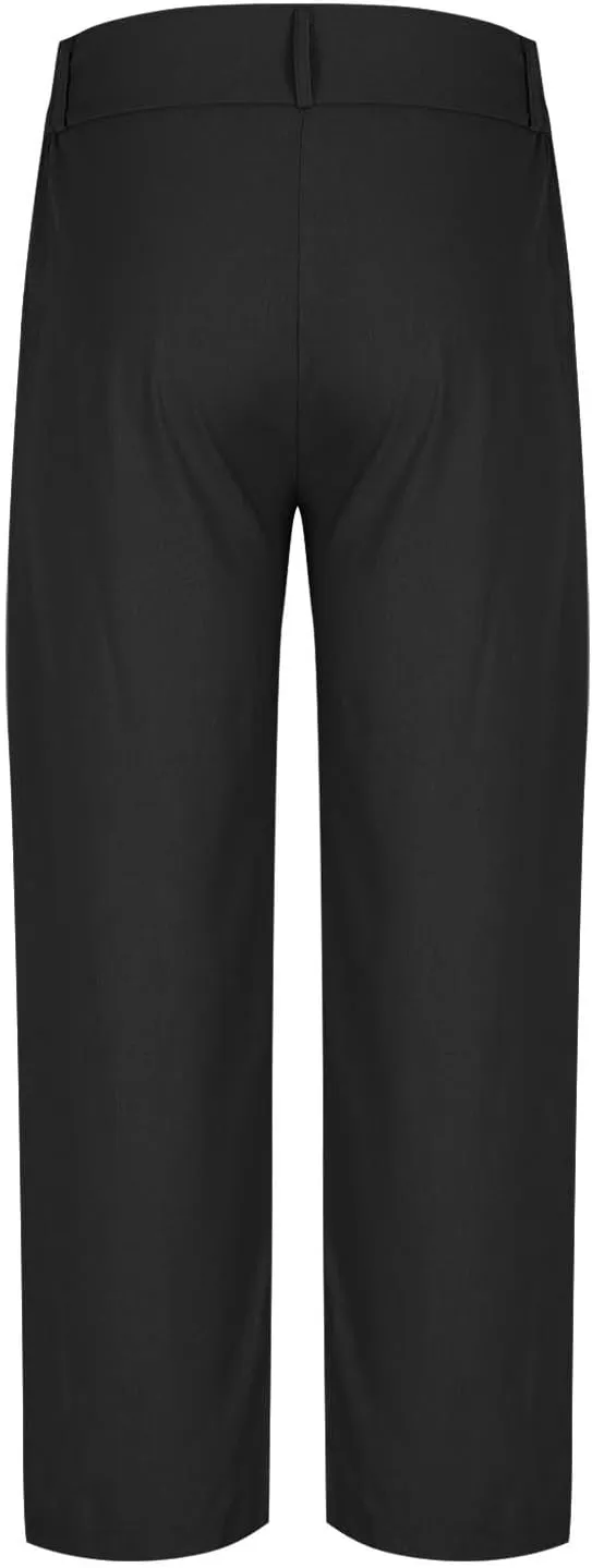 Linen Pants for Men Pleated Front Trouser Straight Leg Suit Trousers Solid Color Office Trouser Lightweight Pant