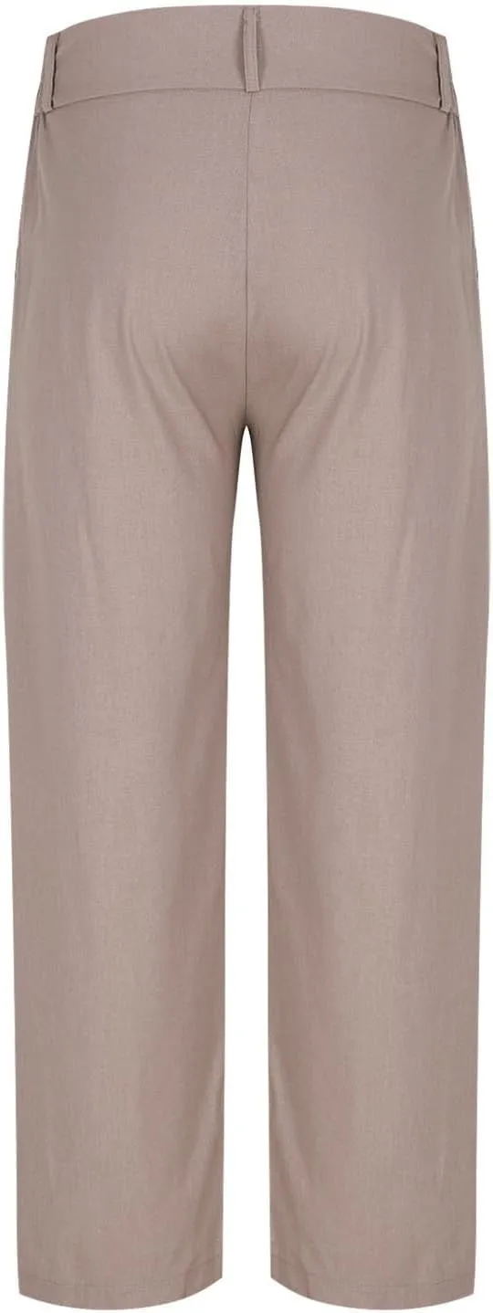 Linen Pants for Men Pleated Front Trouser Straight Leg Suit Trousers Solid Color Office Trouser Lightweight Pant