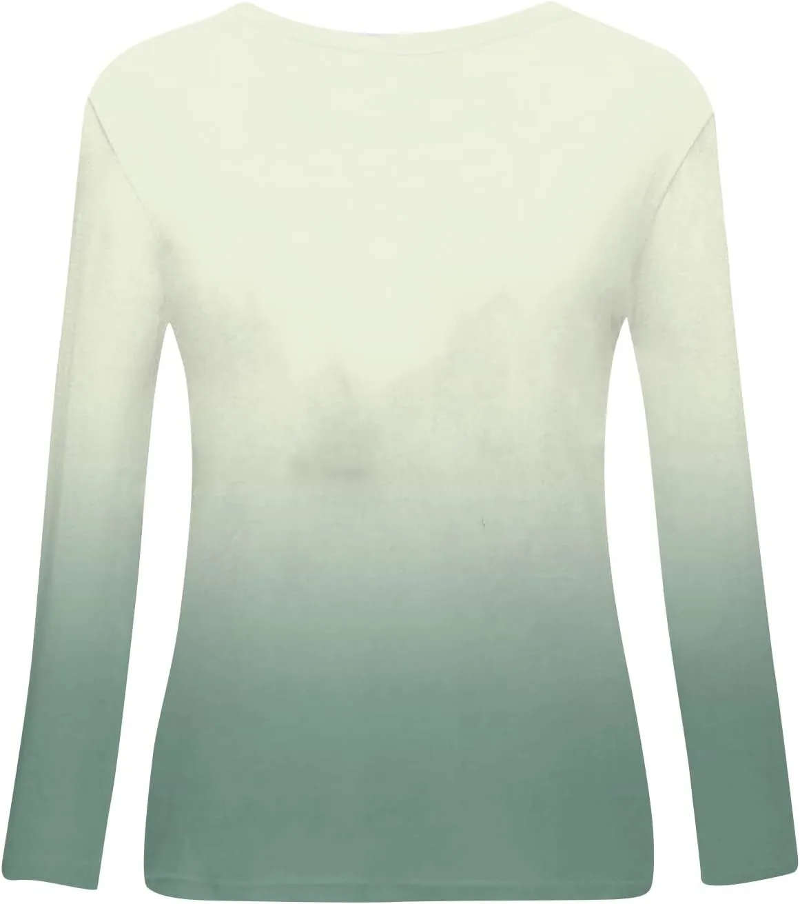Long Sleeve Shirts for Women Crew-Neck Delicate Print Casual Tops