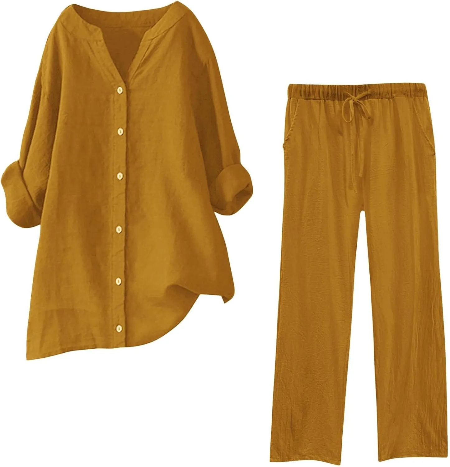 Lounge Sets for Women 2 Piece Postpartum Lounge Matching Sets 3/4 Batwing Sleeve Henry Neck Comfy Cozy Two Piece Set