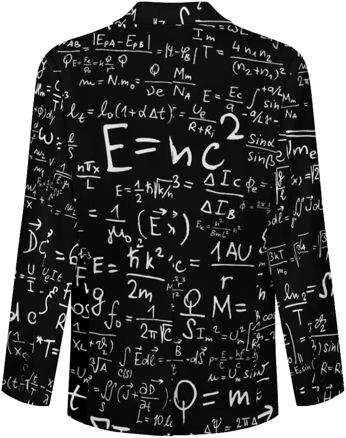 Math Formulas Science Mens Blazer Suit Jacket Lightweight Slim Fit Casual Coat
