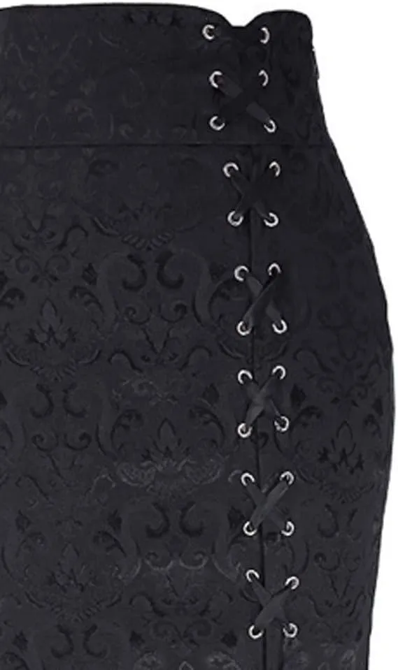 Maxi Skirts for Women Steampunk Renaissance Gothic Medieval Lace Up Tiered Ruffle Fishtail Pencil Bodycon Long Skirt