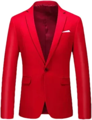 Men Spring Formal Suit Jackets Single Button Slim Fit Formal Business Casual Blazers