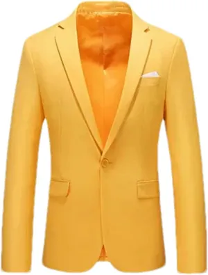 Men Spring Formal Suit Jackets Single Button Slim Fit Formal Business Casual Blazers