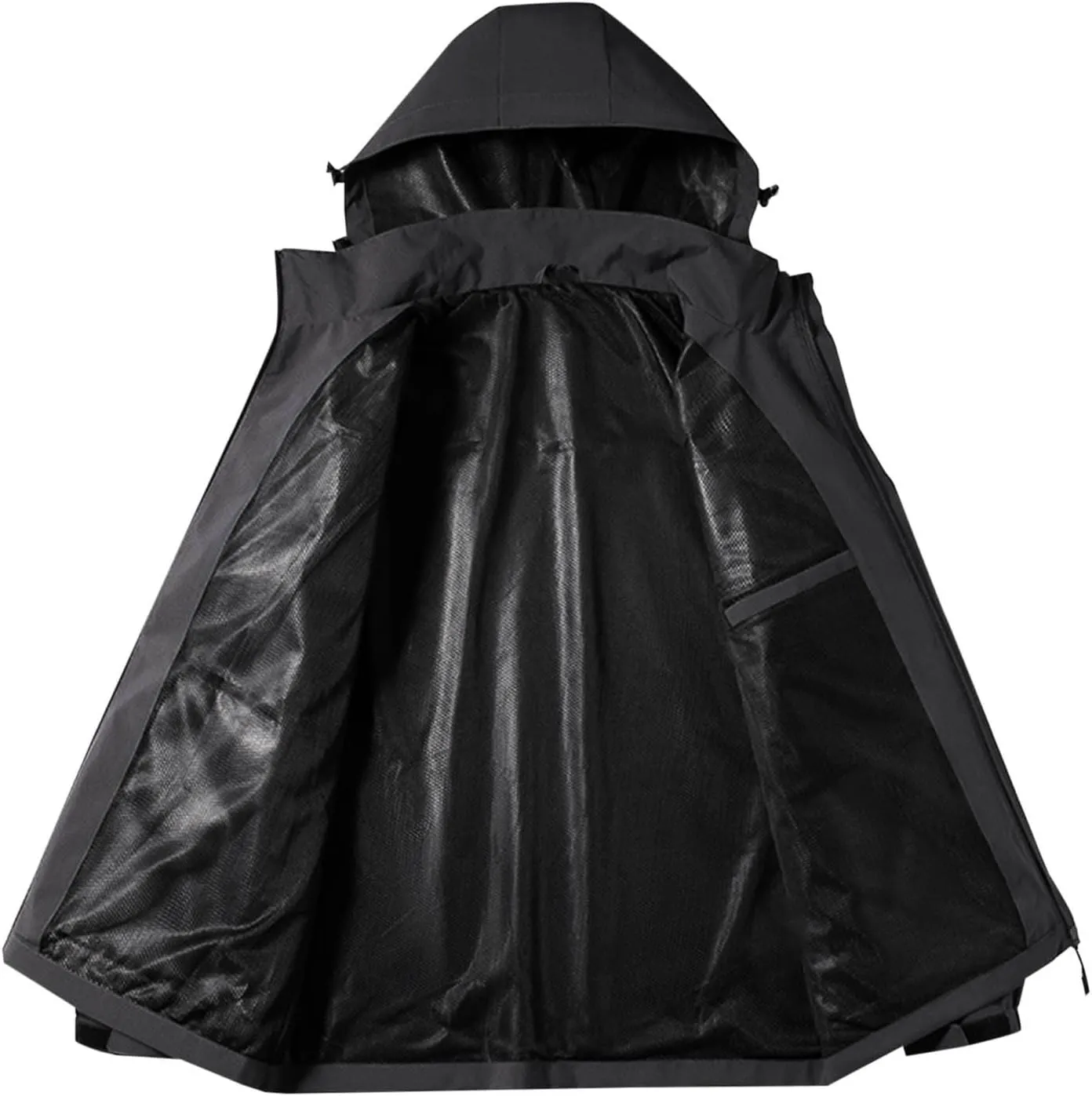 Men's Bomber Jacket Lightweight Casual Spring Fall Windbreaker Zip Up Coat with Pocket Full Zipper Hooded Jackets