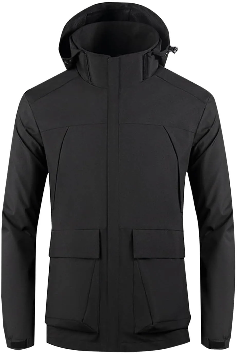Men's Bomber Jacket Lightweight Casual Spring Fall Windbreaker Zip Up Coat with Pocket Full Zipper Hooded Jackets