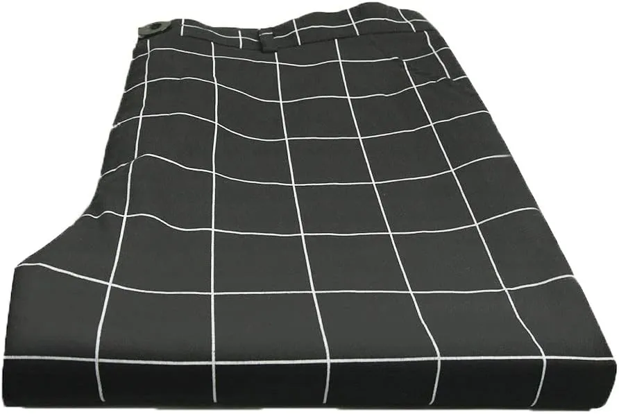 Mens Casual Plaid Jogger Pants Fashion Checked Flat Front Slim Fit Stretch Skinny Dress Pants Suit Trousers with Pocket