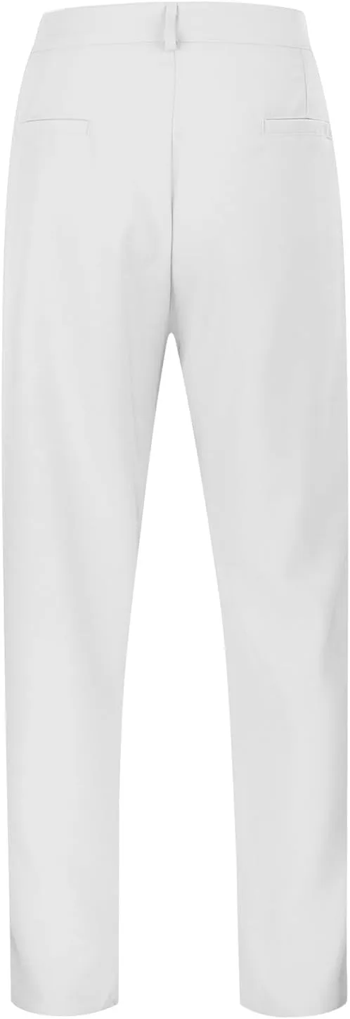 Mens Classic Dress Pant Loose Fit Straight Leg Big and Tall Casual Flat Front Pant Comfort Business Suit Trousers