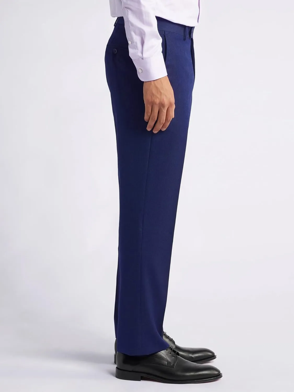 Men's Dress Pants Slim Fit Flat Front Suit Pant for Men Hidden Expandable Waist Suit Trousers Casual Suit Slacks