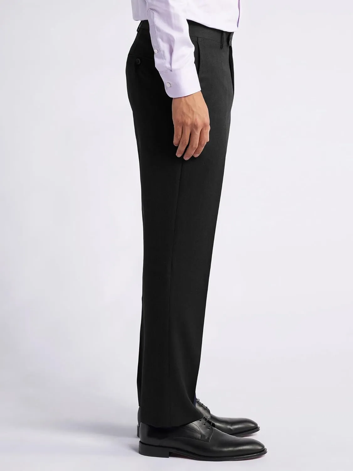Men's Dress Pants Slim Fit Flat Front Suit Pant for Men Hidden Expandable Waist Suit Trousers Casual Suit Slacks