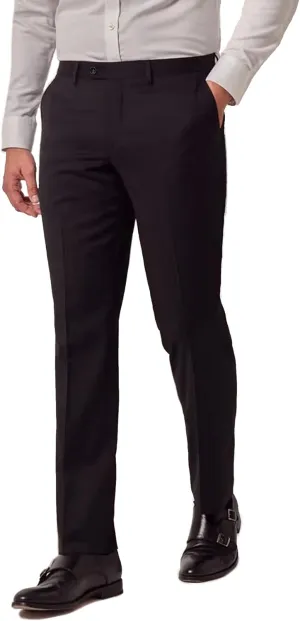 Men's Dress Pants Slim Fit Flat Front Suit Pant for Men Hidden Expandable Waist Suit Trousers Casual Suit Slacks