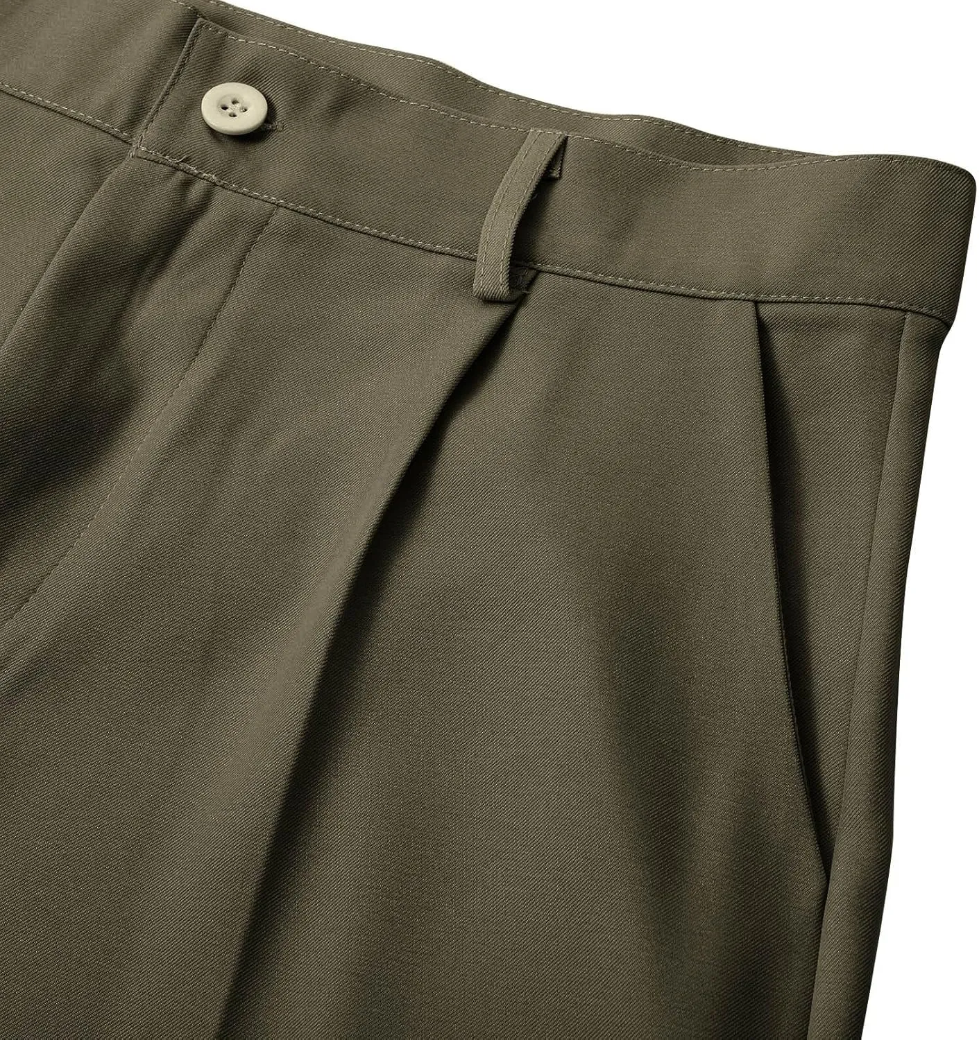 Mens Dress Pants Wide Leg Pleat Front Long Pants High Waisted Button Zipper Fly Suit Trousers Business Work Clothes
