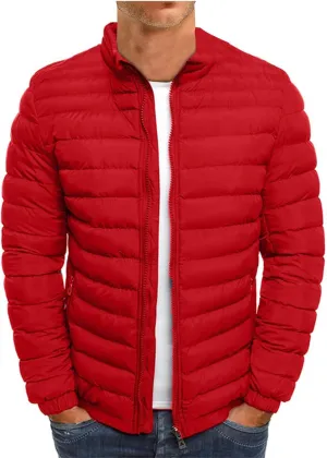 Men's Jacket Winter Puffer Jacket Fleece Warm Lightweight Coat Outerwear Cold Weather Jackets, M-3XL