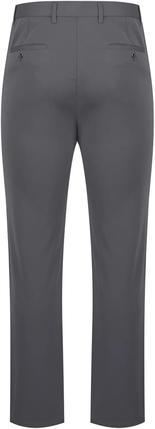 Men's Lightweight Dress Pants Flat Front Slim Fit Business Work Pant Casual Straight Leg Suit Trousers with Pockets