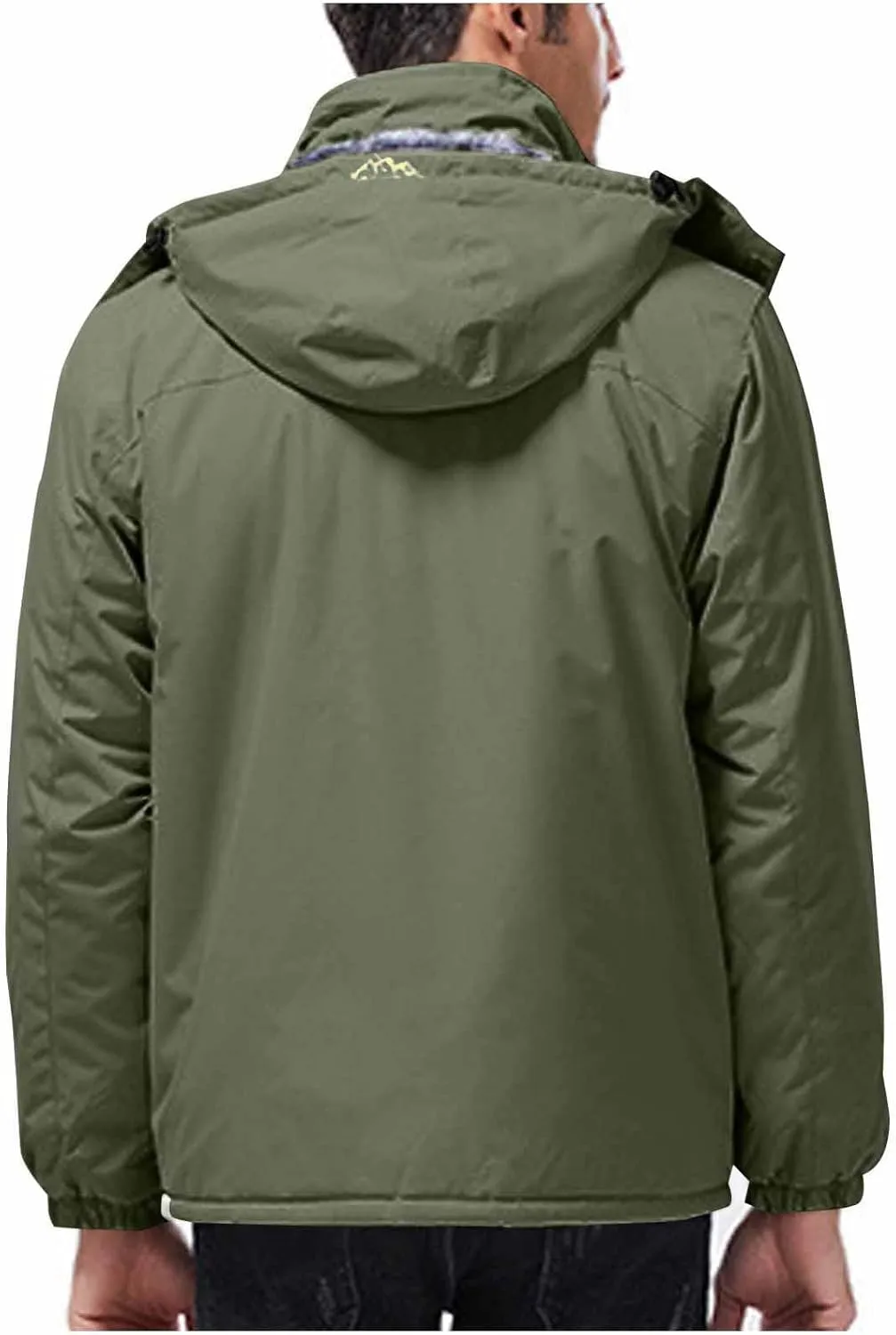 Men's Lightweight Puffer Jacket Outdoor Sports Hooded Water Resistant Puffy Winter Down Jackets for Snow Ski Travel