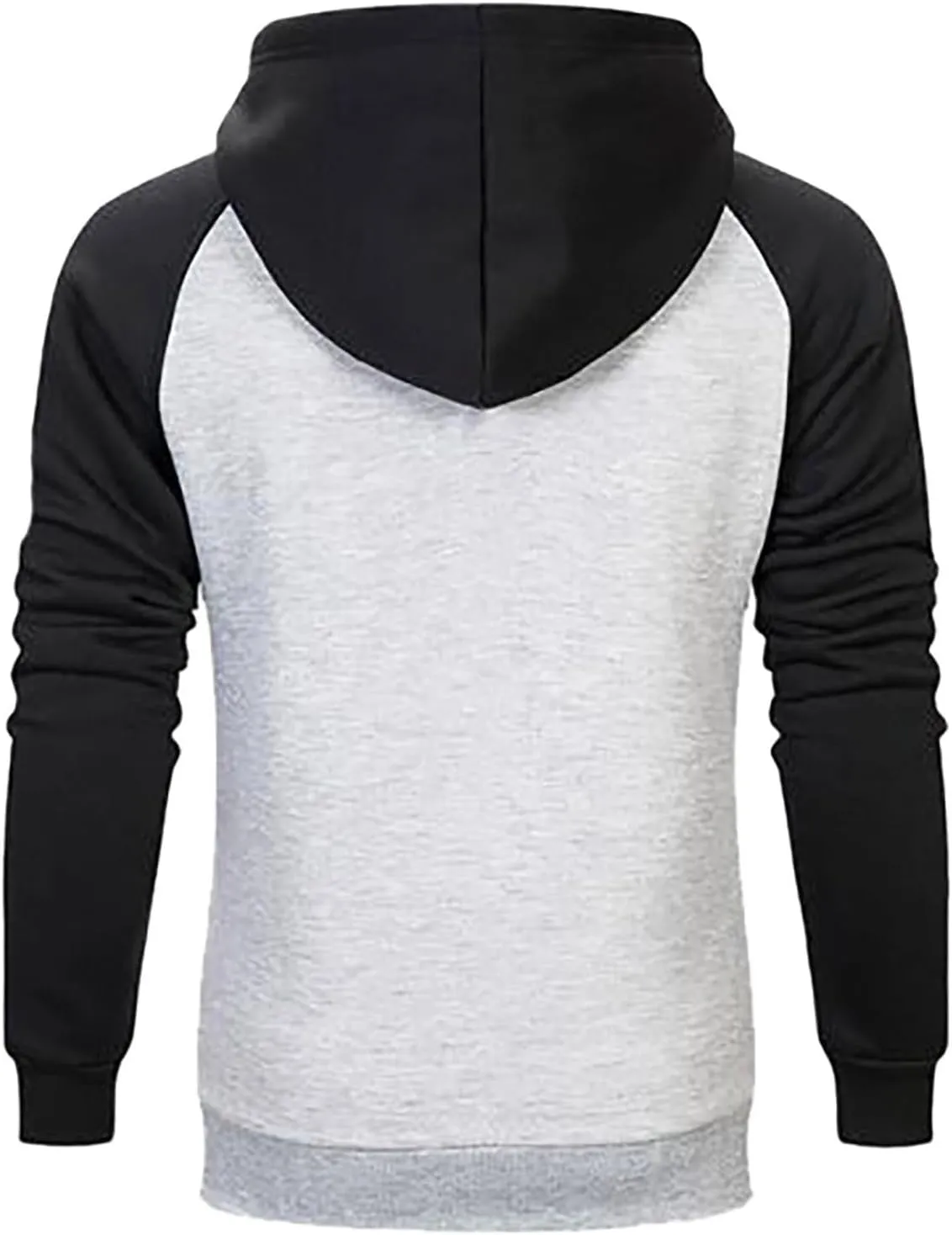 Men's Novelty Color Block Pullover Hoodie Casual Hooded Sweatshirts Full Zip Jacket with Kangaroo Pocket for Men