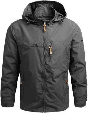 Mens Outdoor Windbreaker Lightweight Waterproof Sports Jacket Raincoat Stylish Hooded Zipper Spring Fall Rain Jackets
