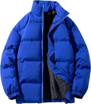 Men's Packable Puffer Jacket Coat Warm Jacket Fleece Lined Thicken Insulated Windproof Down Outwear Jackets, M-5XL