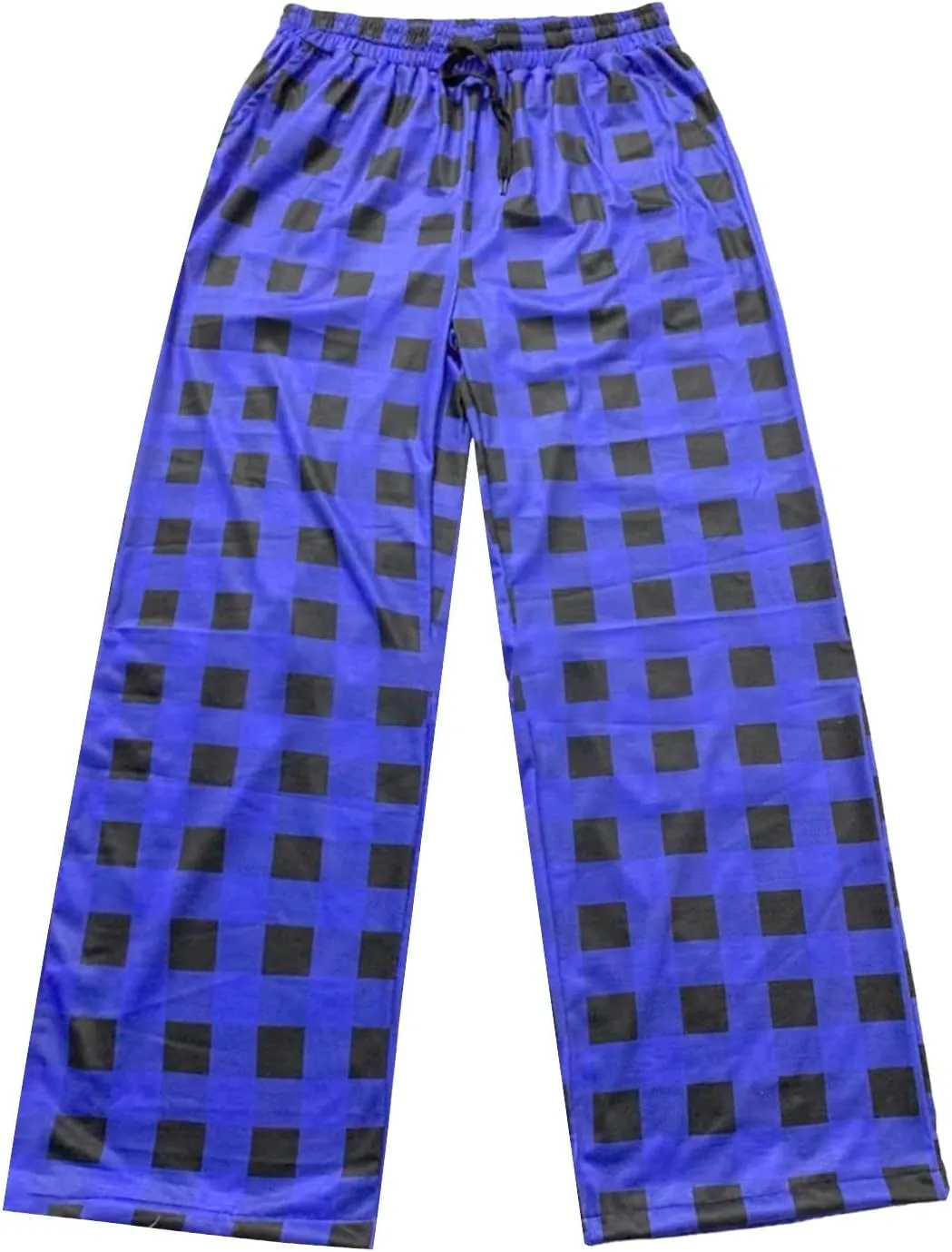 Mens Pajamas Pants Red and Black Plaid Pajama Pants Lightweight Flannel Loose Fit Christmas Pajama Pants with Pockets