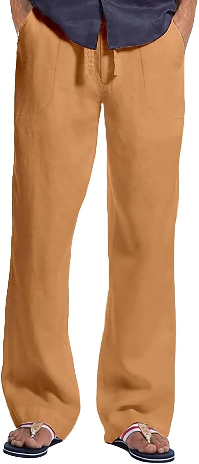 Mens Plaid Pajamas Pants Drawstring Pull On Bottoms Lightweight Casual Jogger Sweatpants with Pockets Tapered Slacks