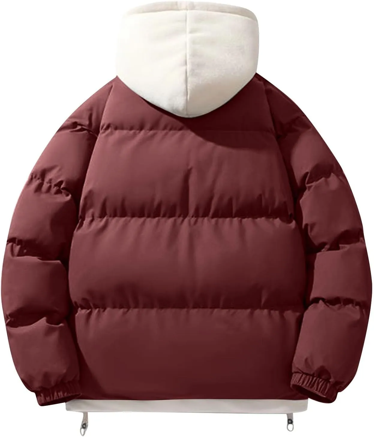 Mens Puffer Jacket Hooded Heavyweight Windproof Winter Parka Jacket Warm Thicken Down Coat for Snow Ski Hiking Travel